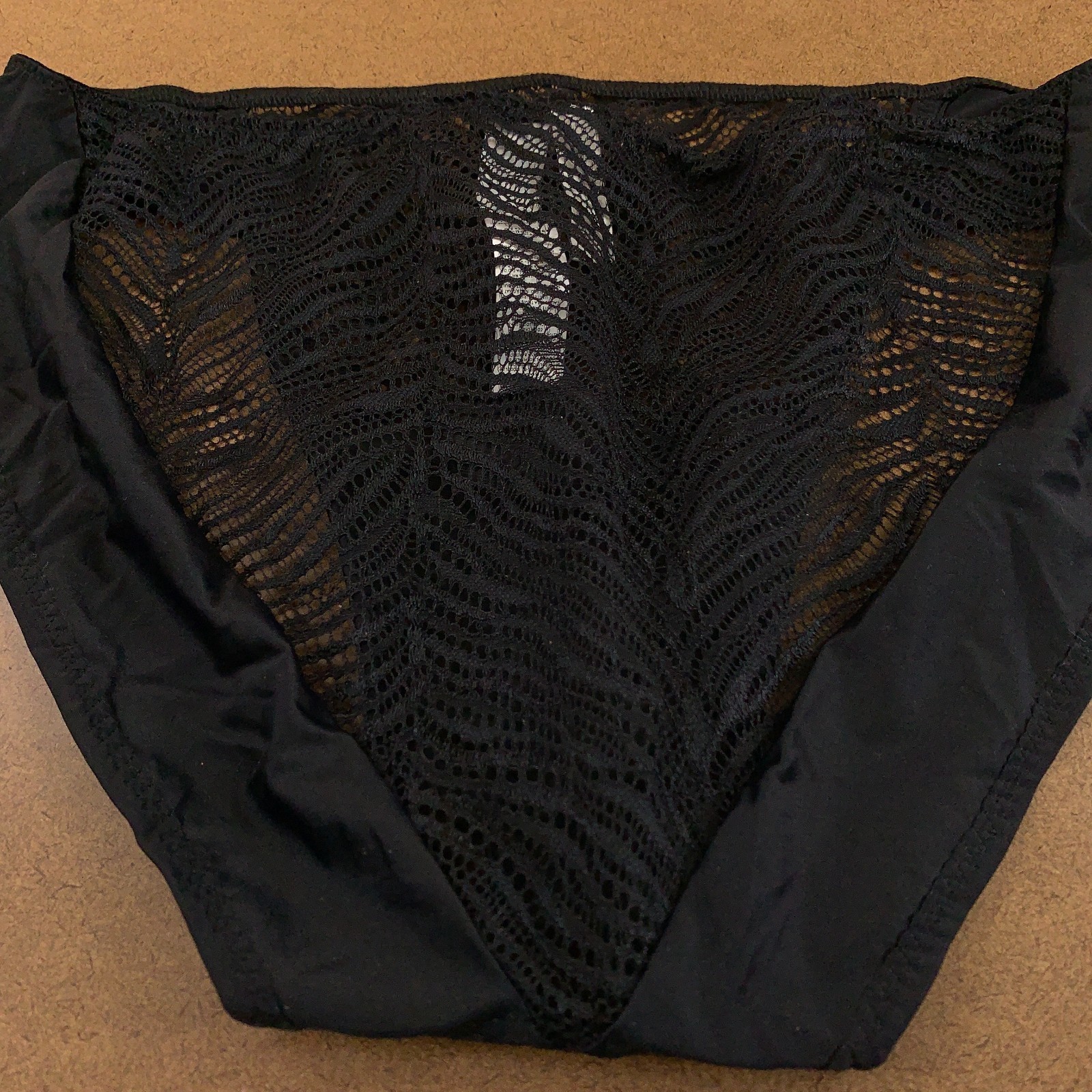 Intimissimi Womens Size Medium Black Lace Self Love Brief Panty NWT