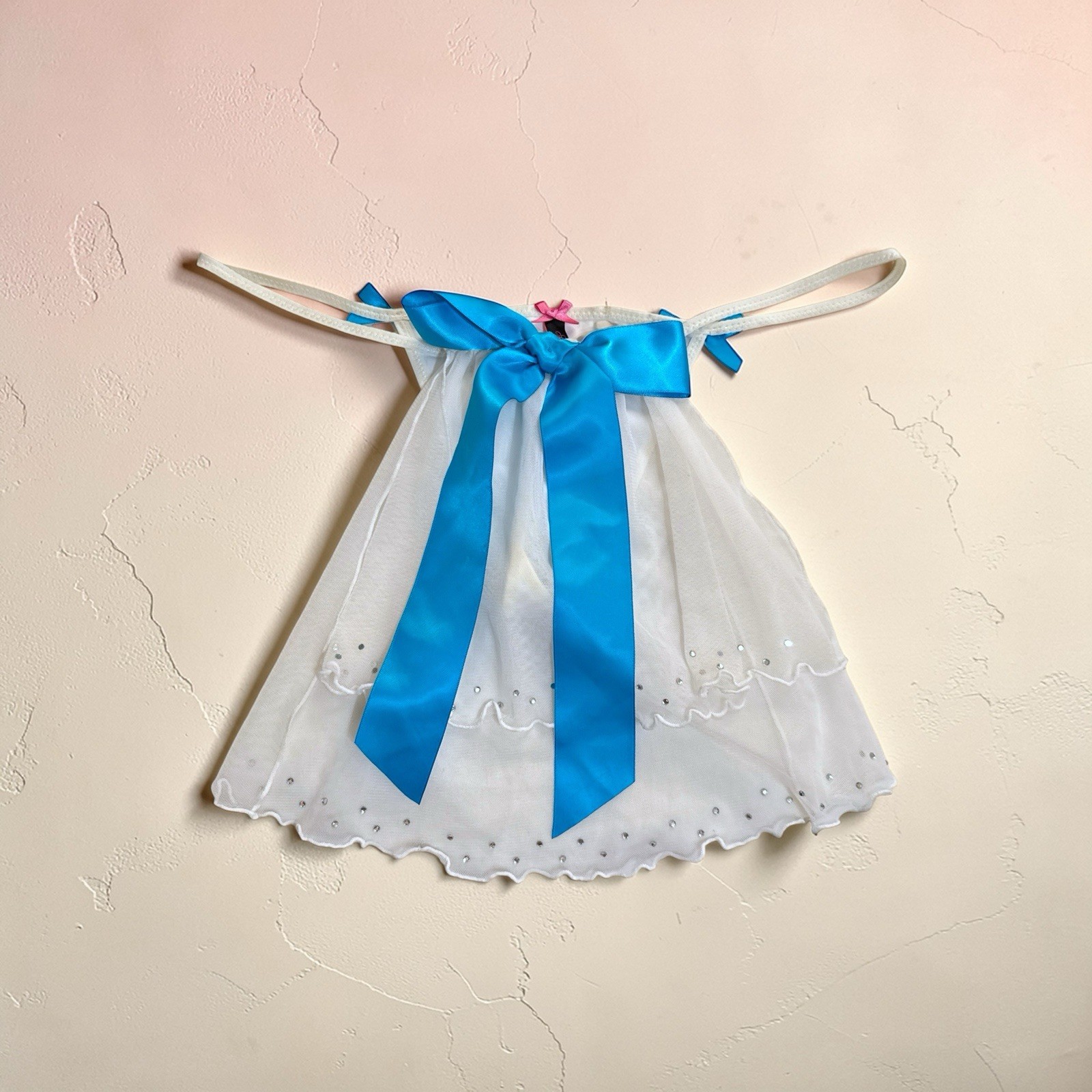 Y2K Victoria’s Secret Sexy Little Things Bride Thong Veil Tulle Skirt Bow XS/S