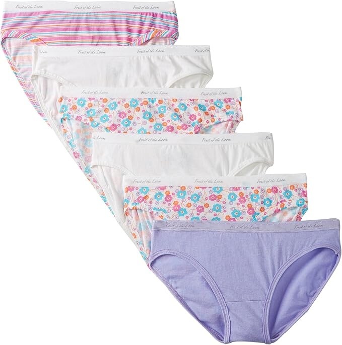 Fruit of the Loom Women’s 18-Pack Cotton Bikini Panties
