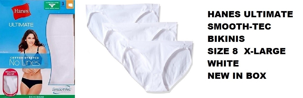 HANES ULITMATE SMOOTH-TEC 3-PACK PANTIES SIZE 8-X LARGE CHOOSE STYLE NEW IN PKG