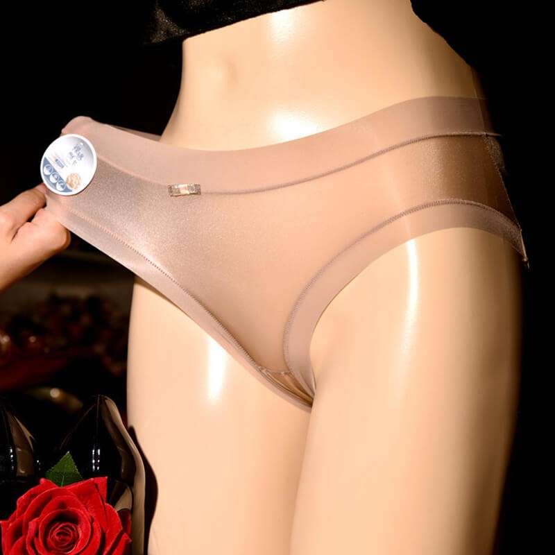 6pcs Womens Silky Shiny Glossy Panties Underwear High Stretch Sheer Briefs Lots