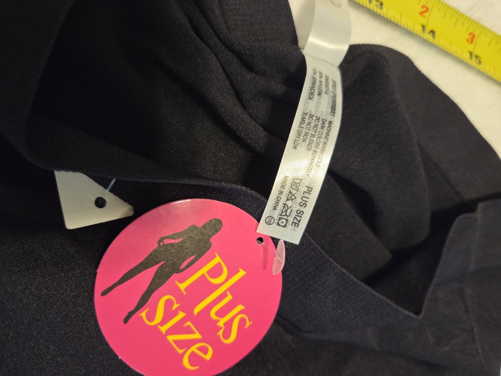 NWT Black Sofra Stretchy Soft Boyshort Panty Plus Size 1X 2X Nylon Spandex