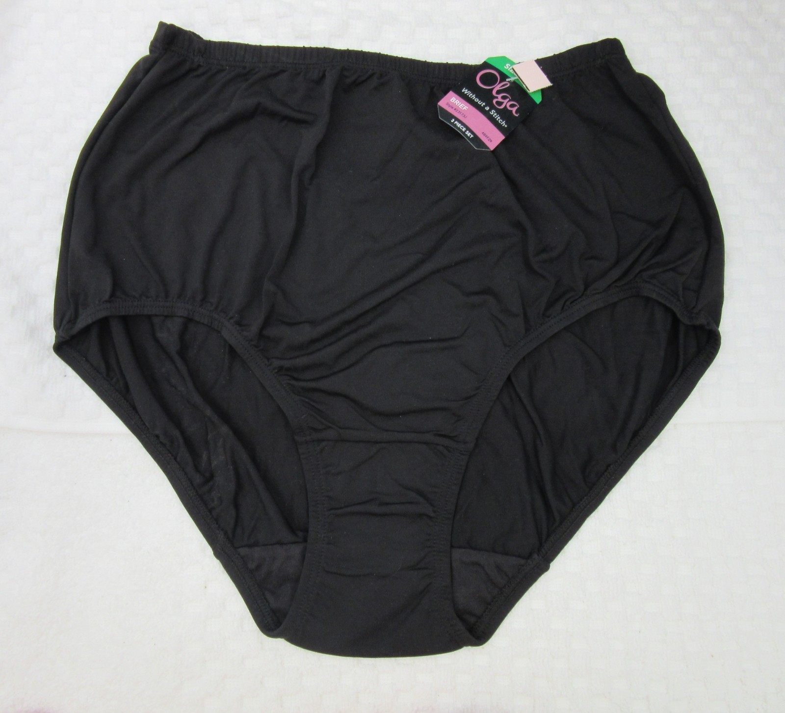 NWT set of 3 OLGA Without a stitch BRIEFS panties 23173J BLACK RED BLUE DOTS