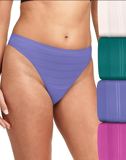 Hanes Womens 4 Pack Ultimate Breathable Comfort Flex Fit Thong Size 9 – 2XL
