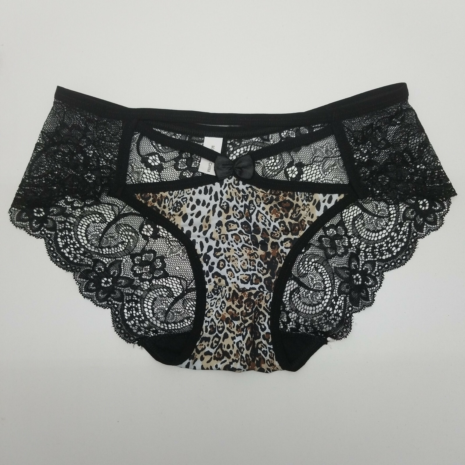 Leopard Cheetah print Blace Lace Panties Underwear Lingerie Strappy Sexy Cute