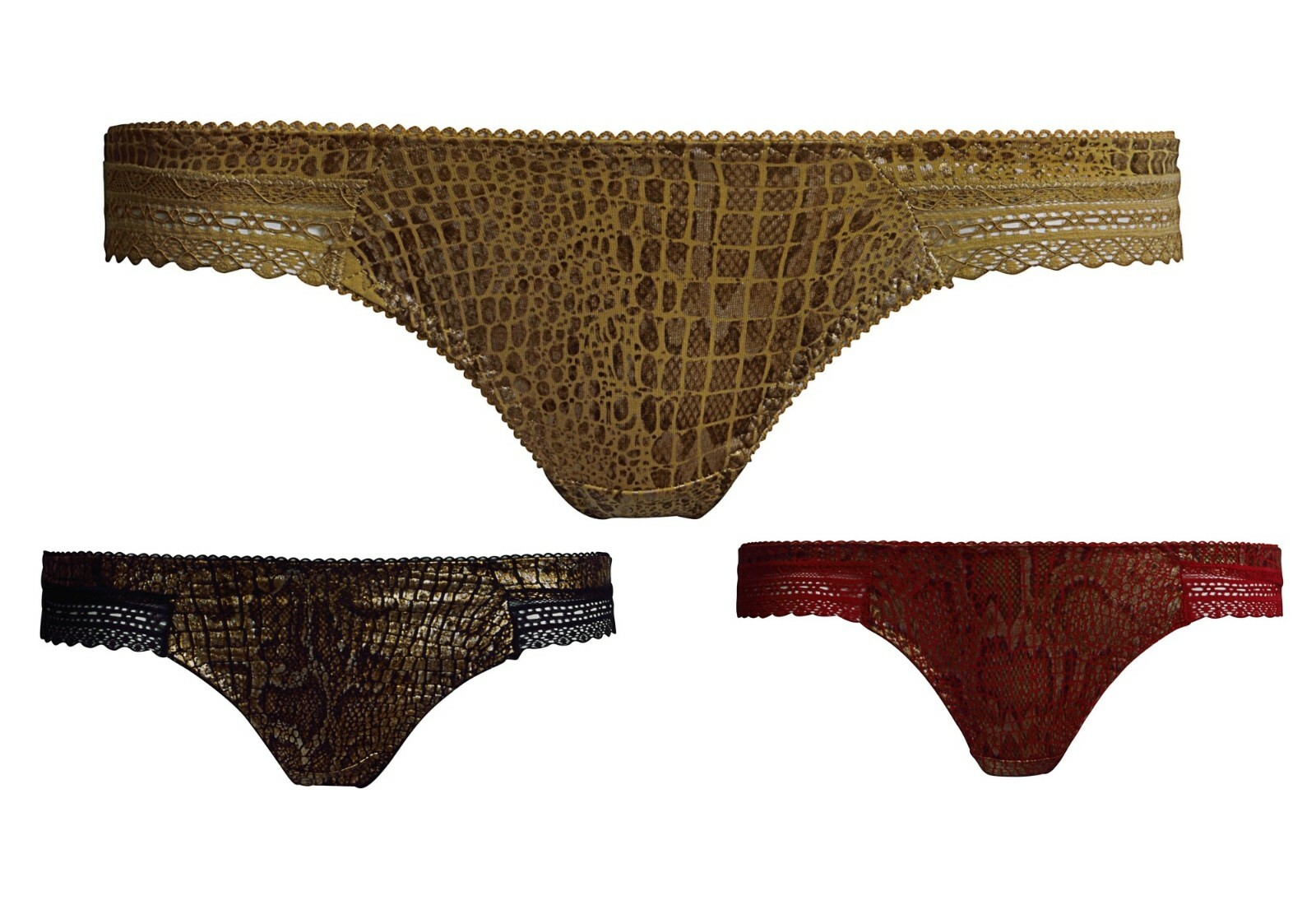 Womens Animal Print Underwear Snake Print Thong Knickers Thongs