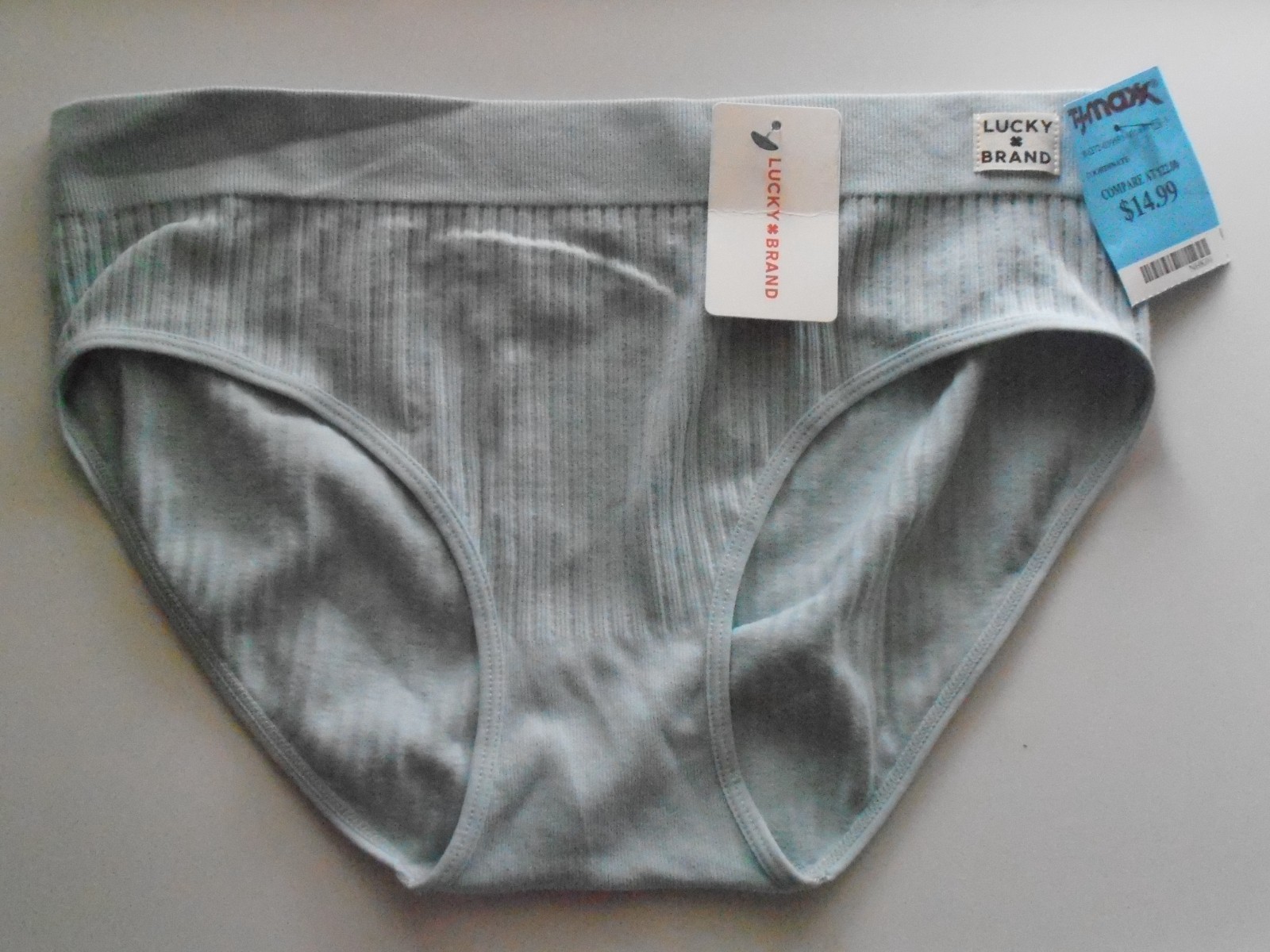 Lucky Brand Women’s XL Blue 92% Nylon/8%Spandex Panty NWT Feel Lucky Made China