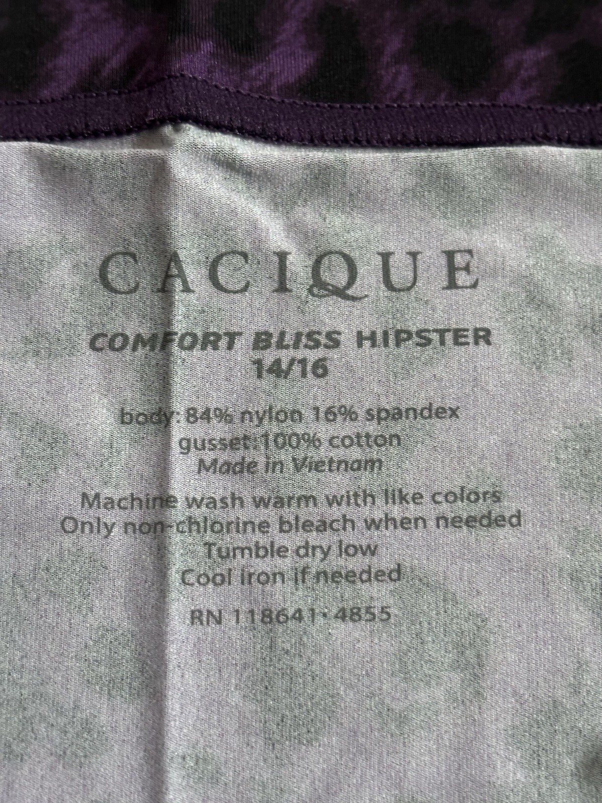 Plus Size 14/16 Lane Bryant Cacique Comfort Bliss Hipster Panty Leopard Animal