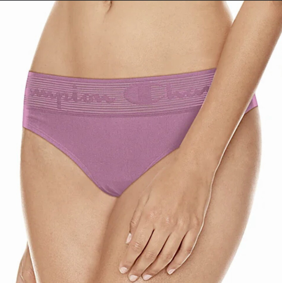 CHAMPION Women’s Wide Lace Logo Waistband Bikini Panty XL NEW
