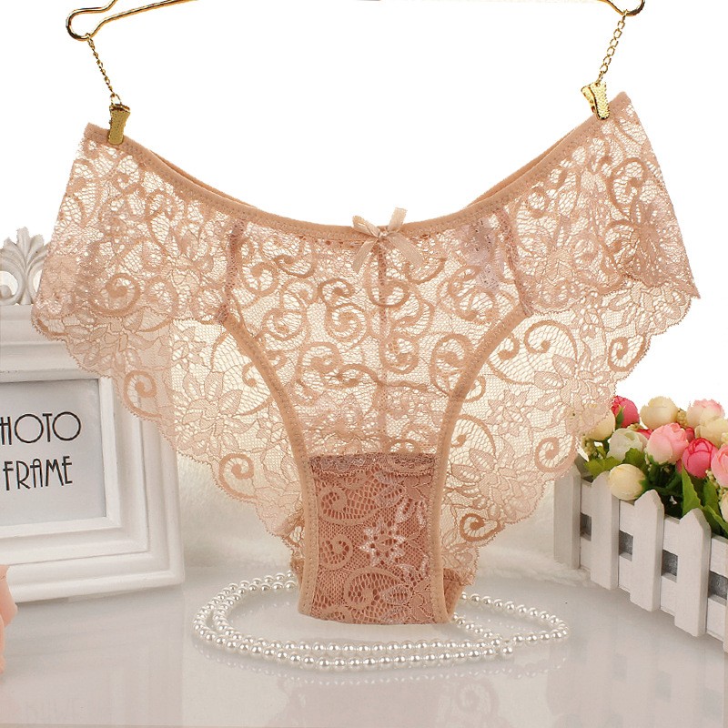 Women’s Panties High-End Mid-Waist Hot Sale Women’s Briefs Sexy Lace Fashion