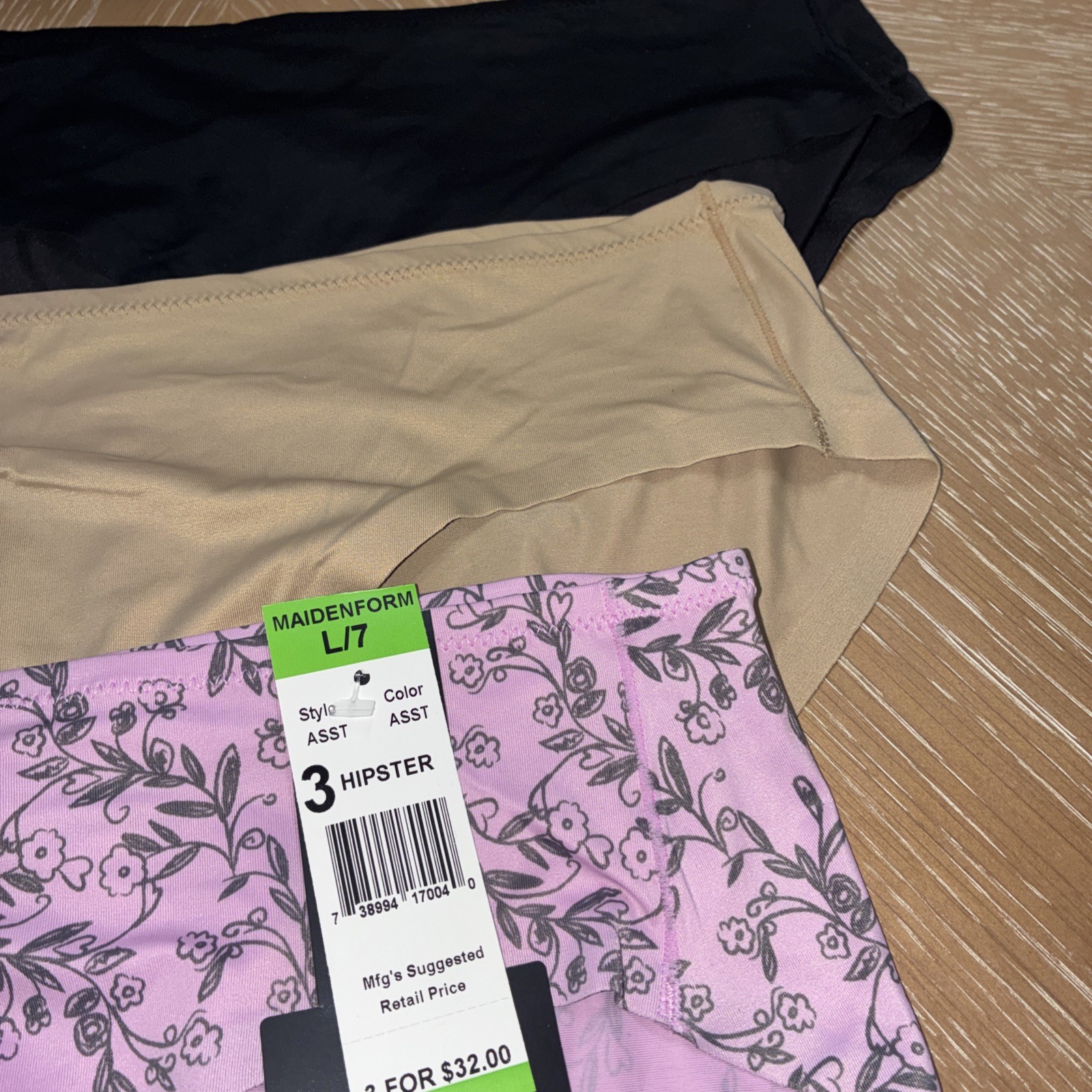 Maidenform Hipster 3 Pack Seamless Stretch Panties Women’s Underwear Size Large