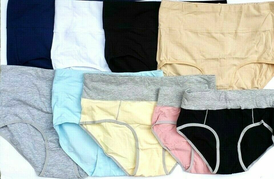 wirarpa Womens High Waisted Cotton Underwear Full Brief, ALL SIZES 4 Pack