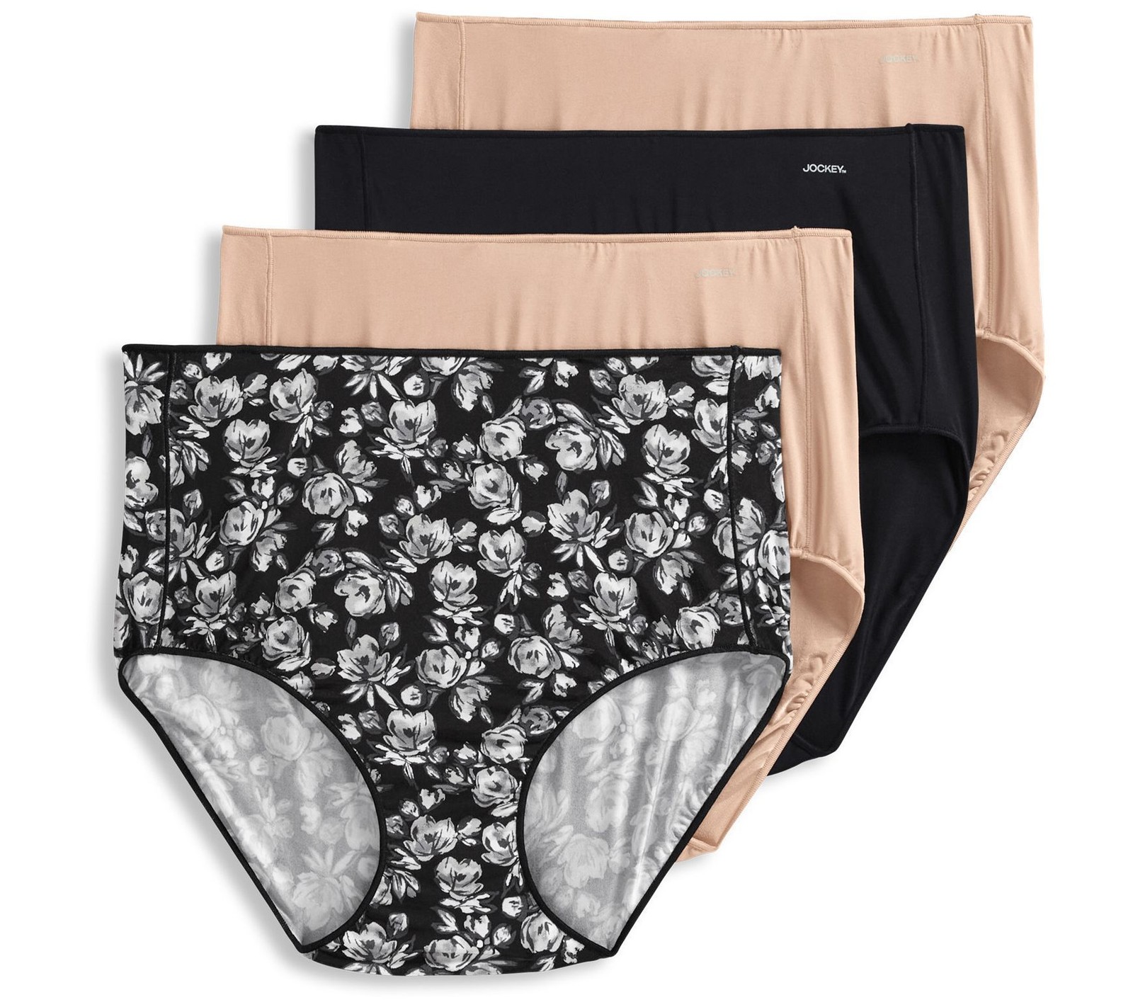 Jockey Women’s Panties Sz 6 No Panty Line Promise Full Brief Black A653939