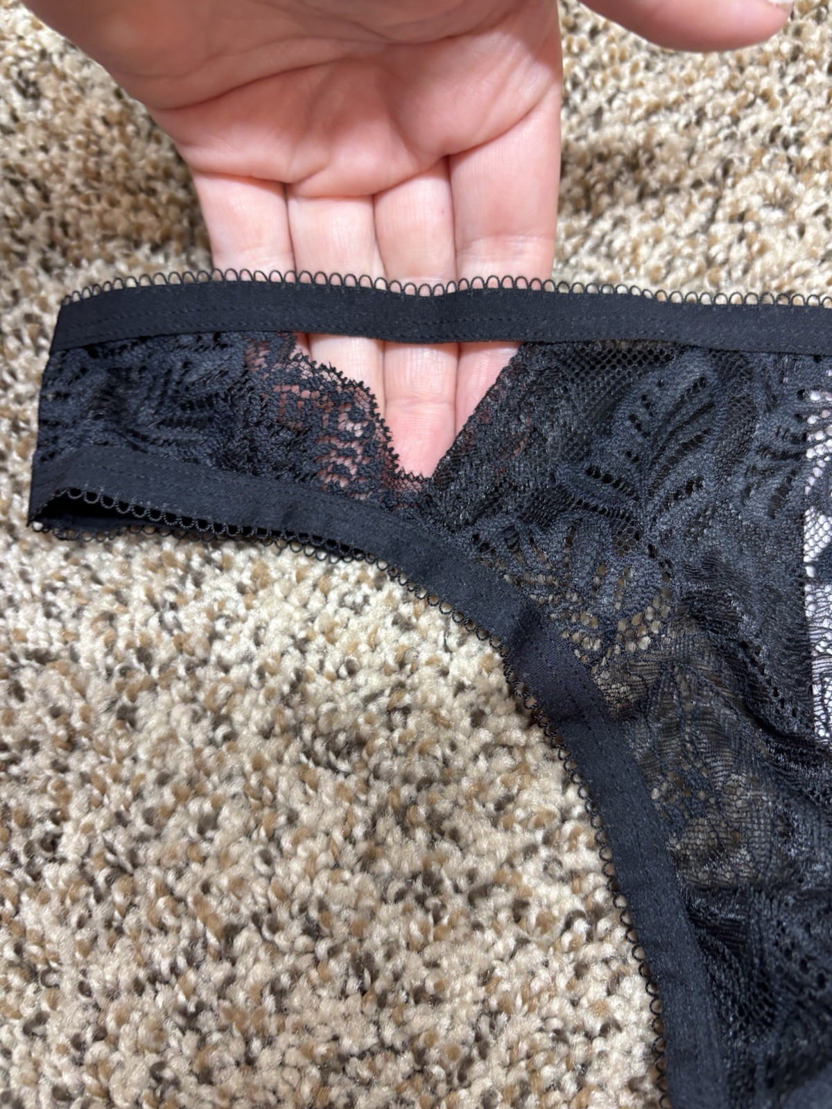 Auden Black Lace Thong. Size: S (4-6). NEW!