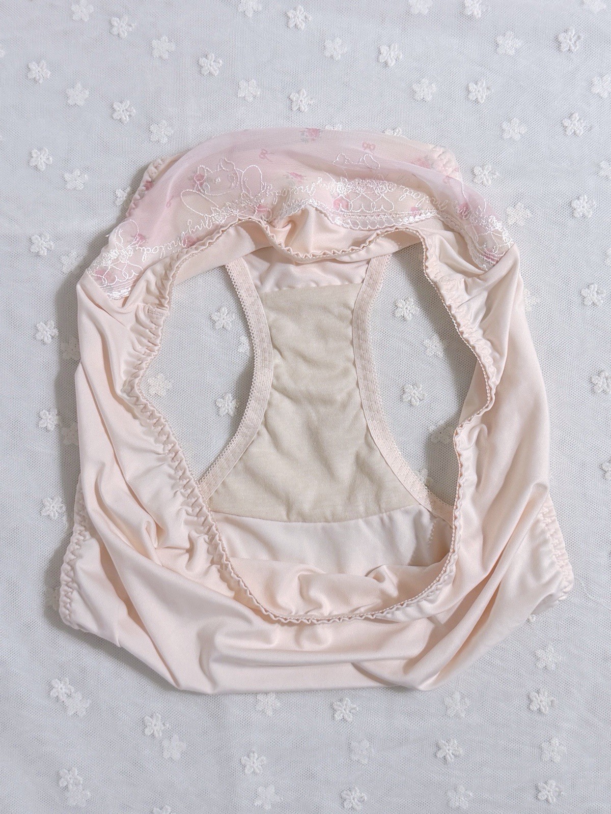US-L, XL/JP-4L Japanese Sanrio My Melody Embroidery Cute Lace Trim Nylon Panties