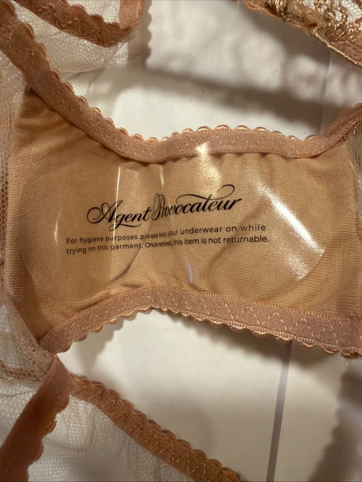 Agent Provocateur Jayce Lace Panty Brief In Praline NWT Size 1 hipster sexy NEW