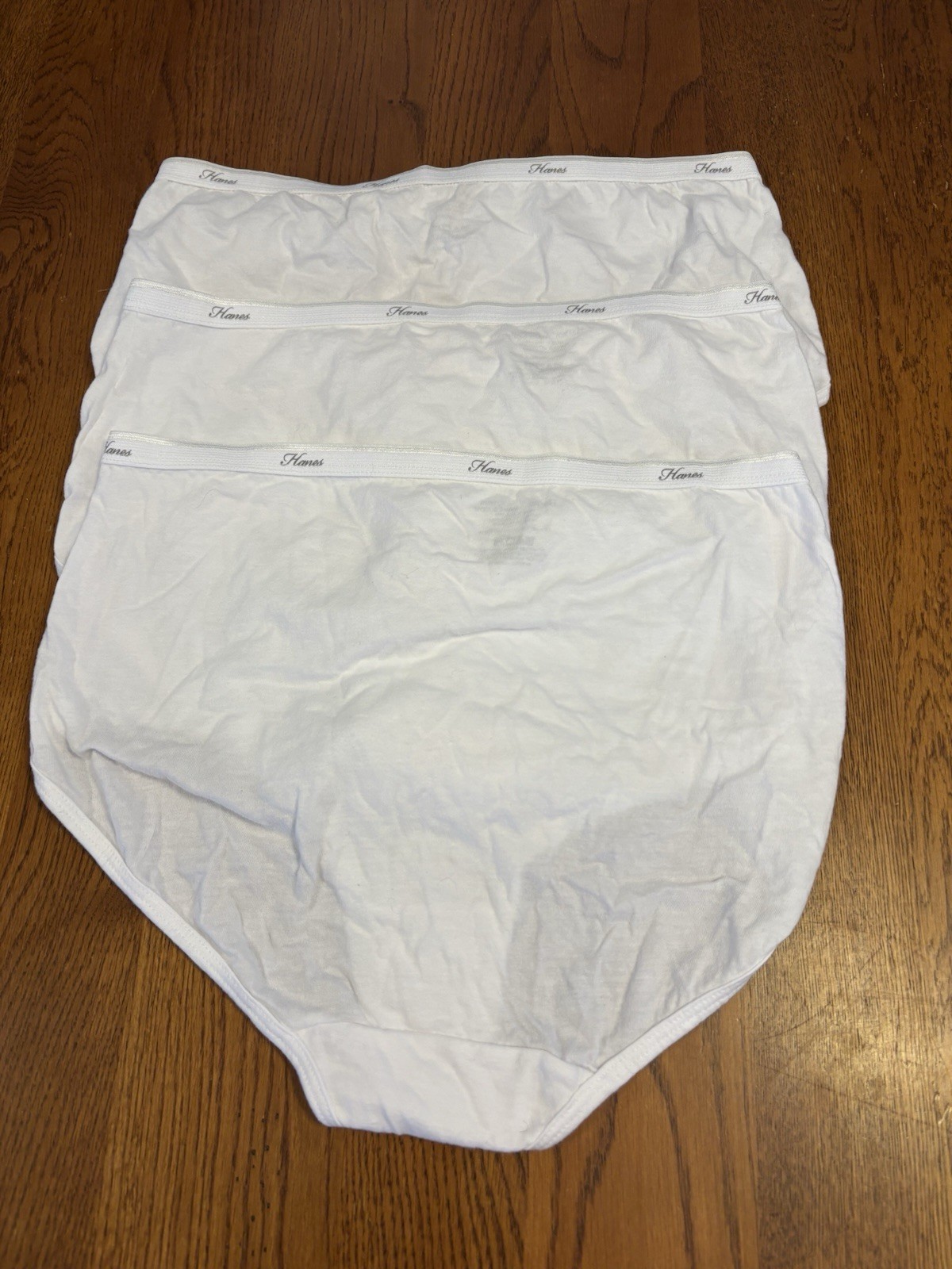 Hanes Womens Classic 3 Pair White Cotton Briefs 8XL