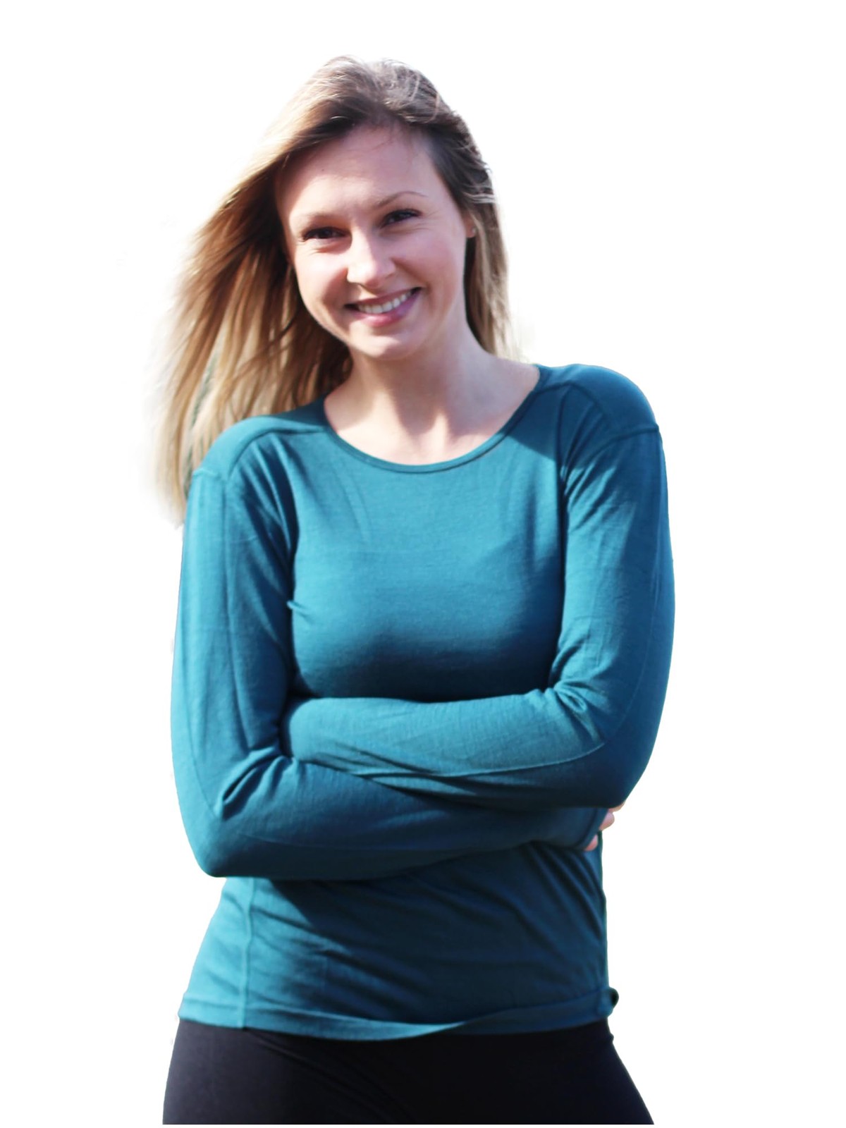 RomanTrail Outfitters 100% Australian Merino Wool Women’s Long Sleeve Top |Cr…
