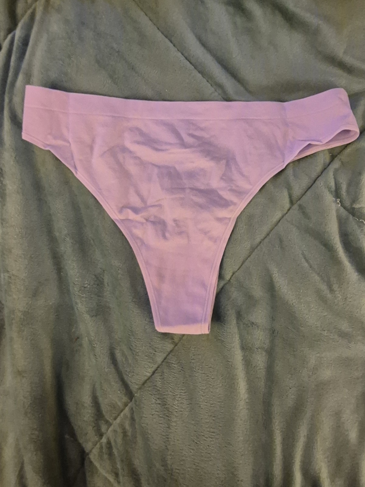 Hanes Women’s XL Purple Thong Panties Nylon Spandex Solid