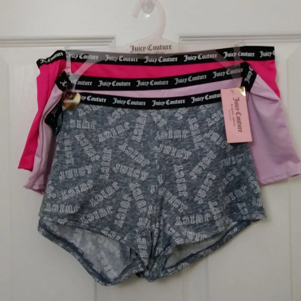 NEW!Juicy Couture 3 Pack !Sexy, Stretchy Women’s Boyshorts Panties/ 1X /MSRP $28