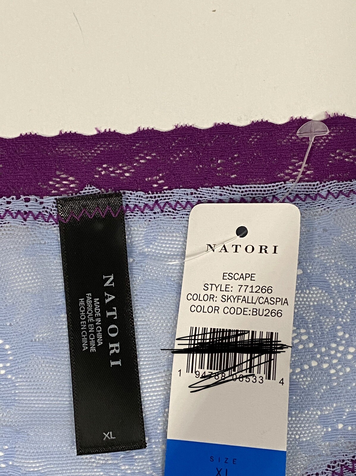 NWT Natori Escape Lace Thong – Skyfall/Caspia Size XL
