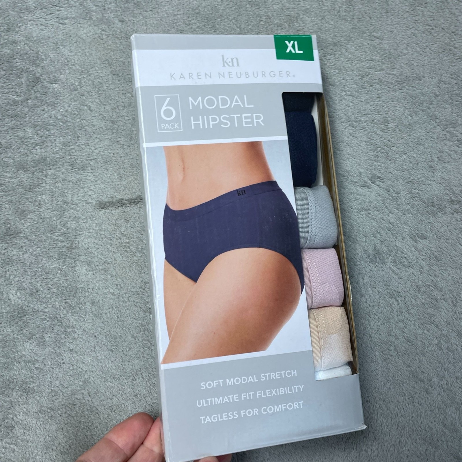 NWT Karen Neuburger Women’s XL Modal Hipster Panties 6-Pack Multicolor F1172