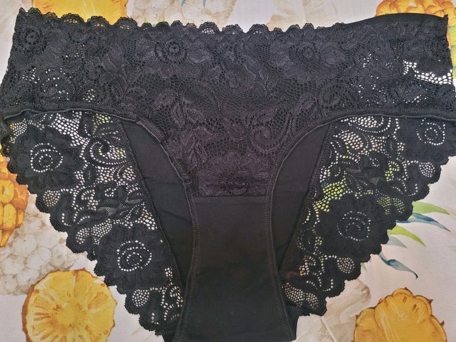 Retro Chic Women’s Sheer Sexy Lace Ladies Mid-Rise Floral Brief Panty Nwot