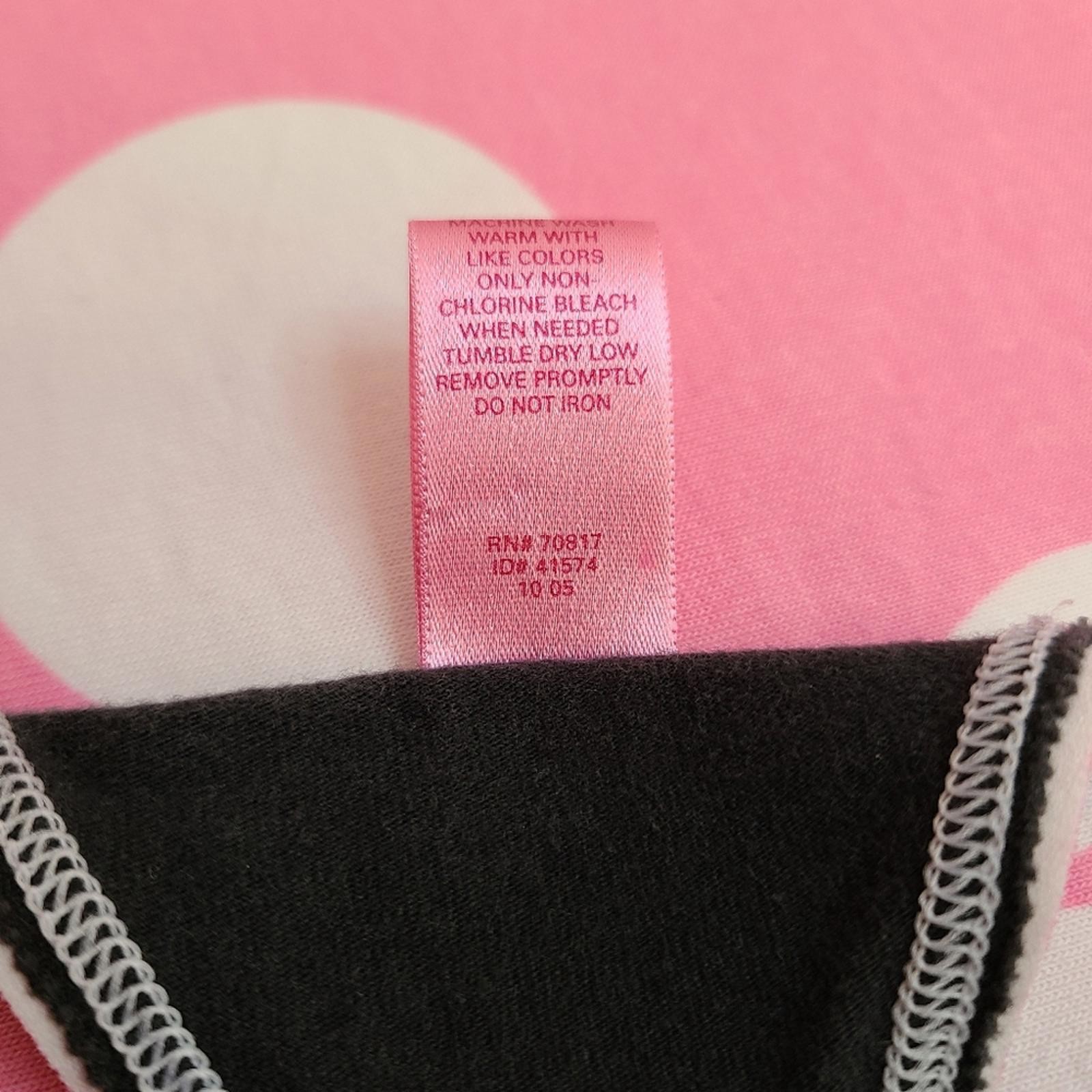 VTG VS PINK Candy Stripe Graphic Cotton Low Rise V-string Thong Panty Size Sm