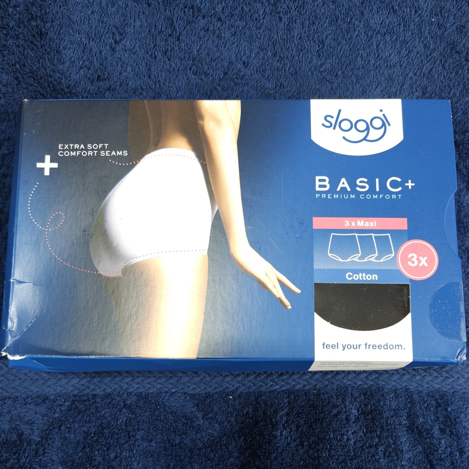 Sloggi Basic+ Maxi Briefs, Size UK 10 in Black 3 pack