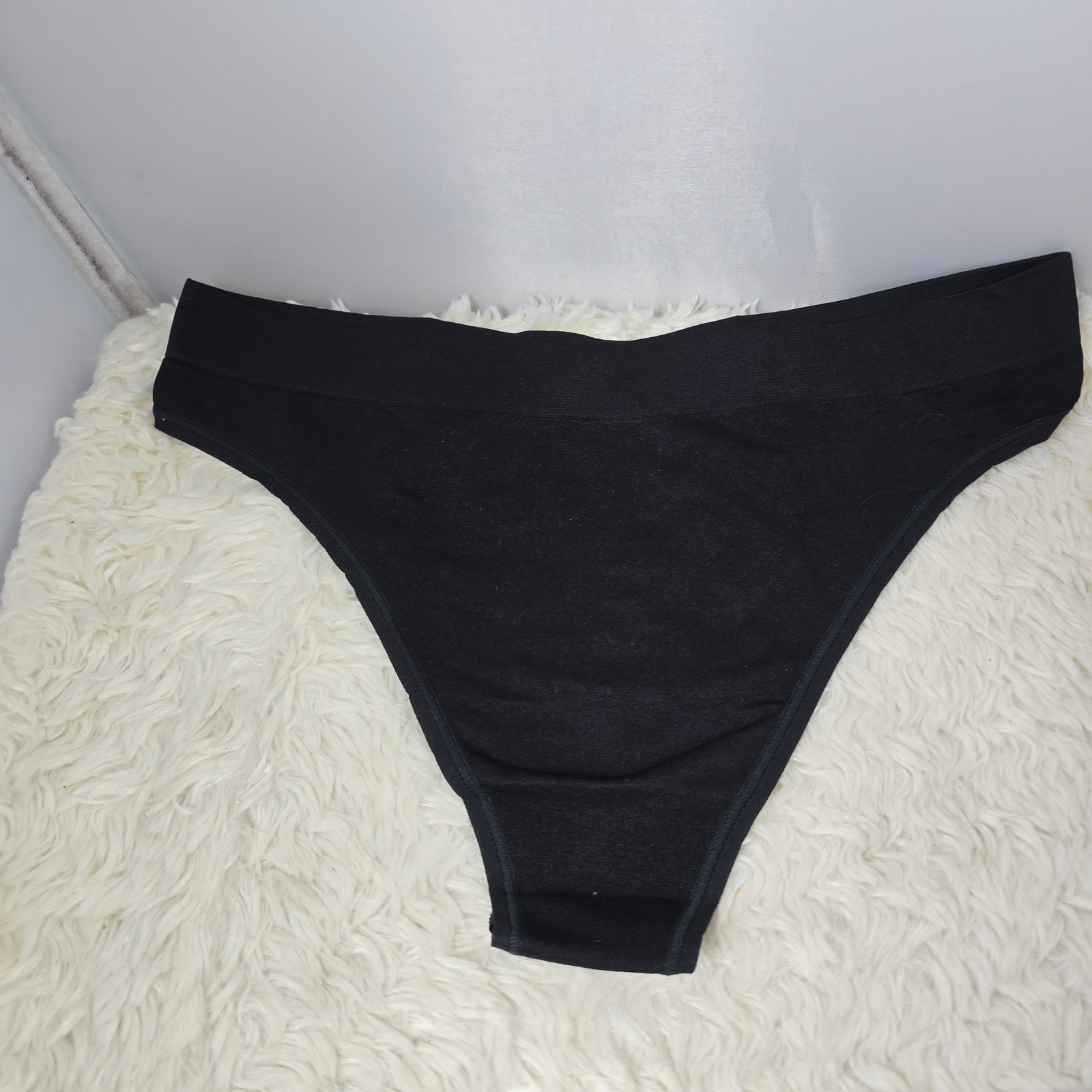 Seamless Thong Underwear 5 Pack Women Medium Multicolor Ribbed Waist