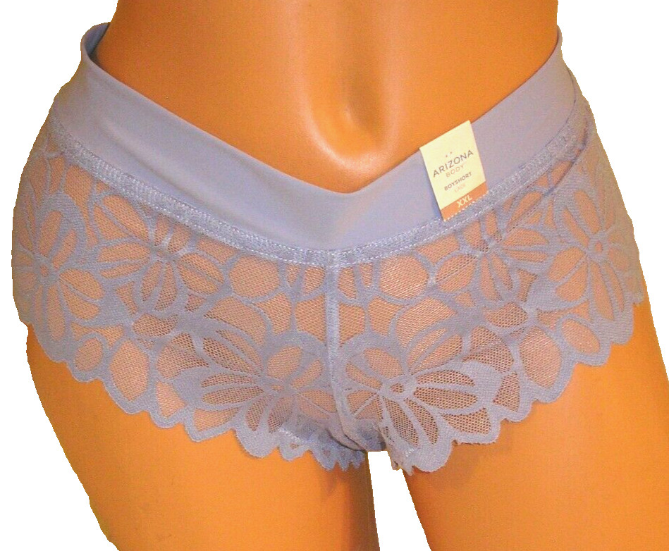 Panties Lingerie Arizona Body Blue Lace Boyshorts XXL Adult Gift