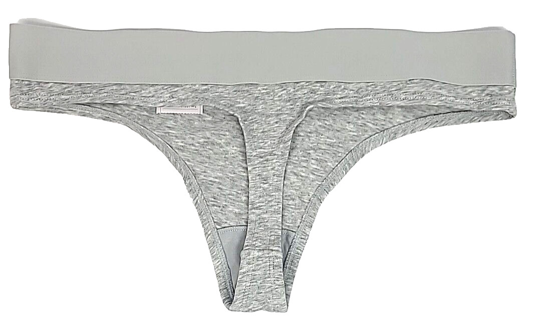 Auden Thong Panties Size M Pink & Black Lace, Heather Gray Cotton 4-way Stretch