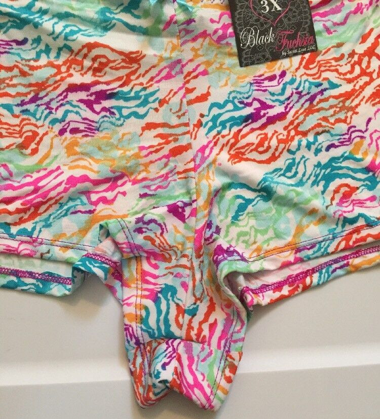 Multi-Colored Hipster Panties Size 3X/10 Flirty Sexy Sheer Fuchsia Lace Sides