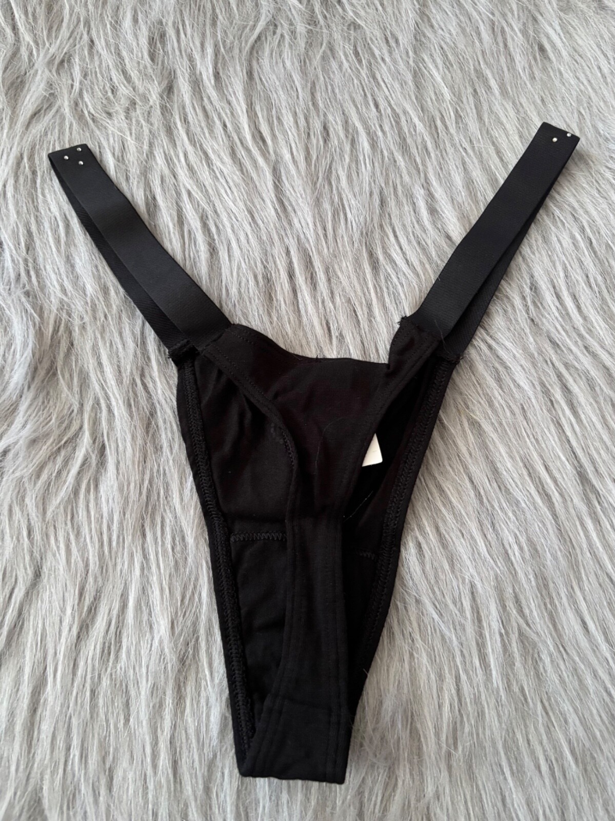 PINK Victoria’s Secret Thong Panty Black Logo Shine Micro S M L XL 2XL