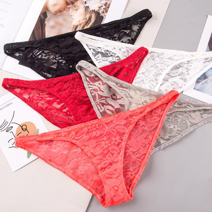 5 Pack Lot Sexy Womens Lace Panties Briefs Low Waist Bikini Underwear Lingeries