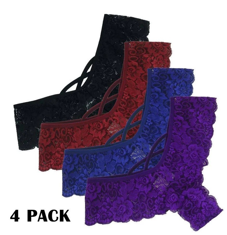 4 tangas de ropa interior mujer,lencería sexy,encaje,bragas,comoda,talla grande