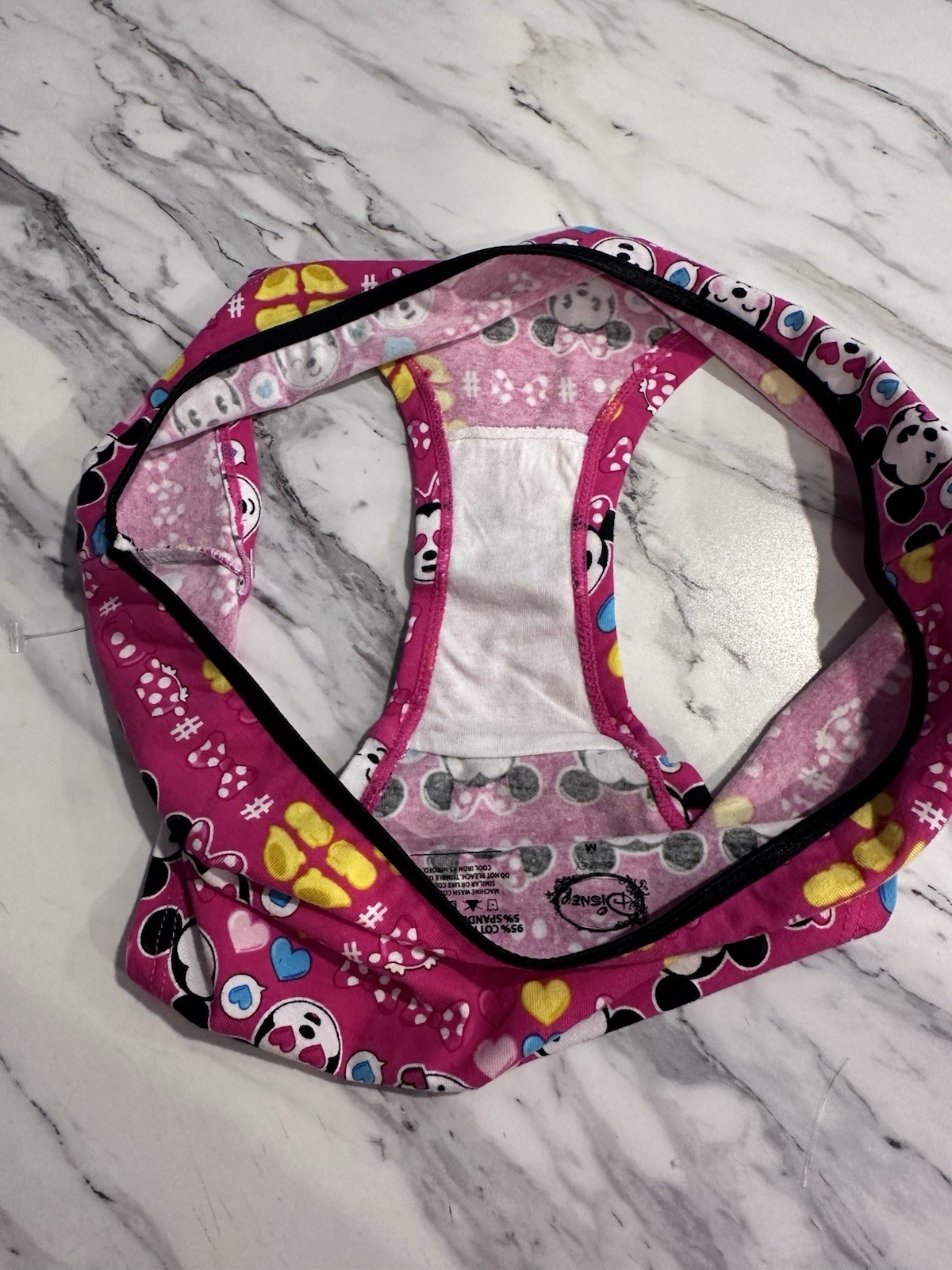 NWOT Disney Store Minnie Mouse Emoji Purple Cheeky Panties medium