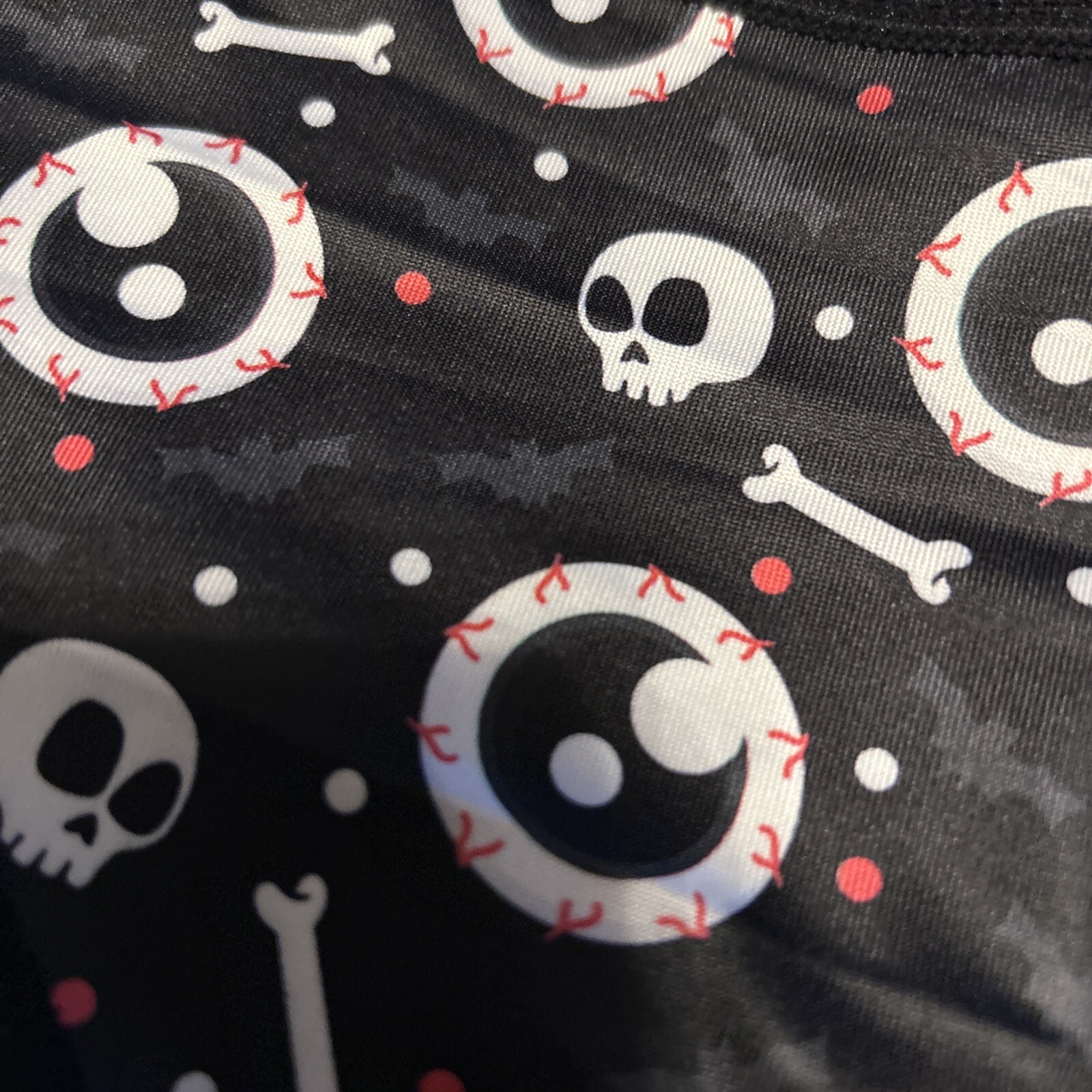 Morvia 3pk lace trim goth Skater Emo panties L Skulls Eyeballs Lilac Cauldron