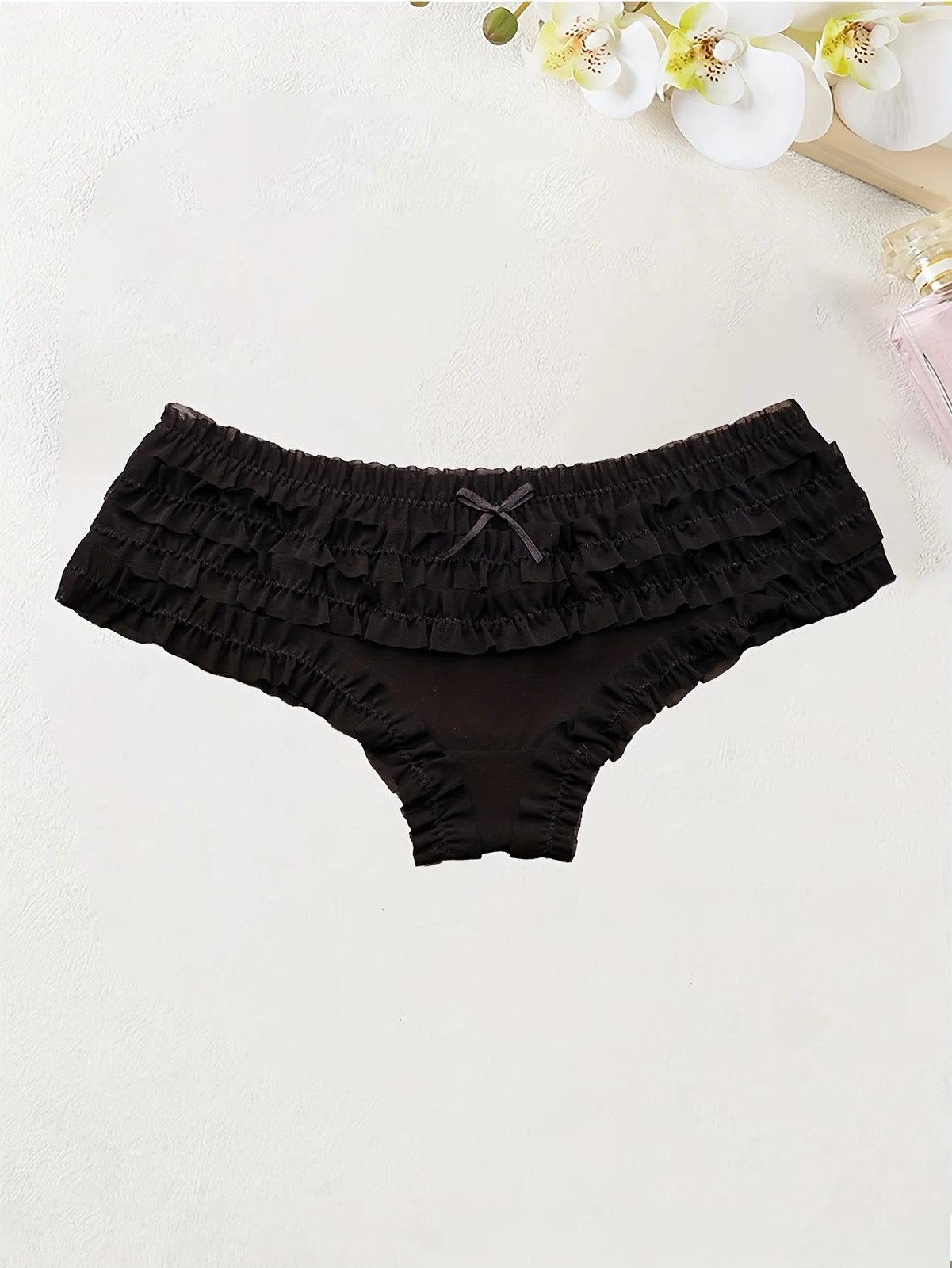 4PCS Cute dot small floral patterns sweet knitted fabric with lace stitching