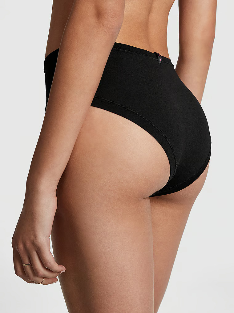 M NOIR BLACK Everyday NO SHOW Stretch Victorias Secret PINK Hipster Brief Panty
