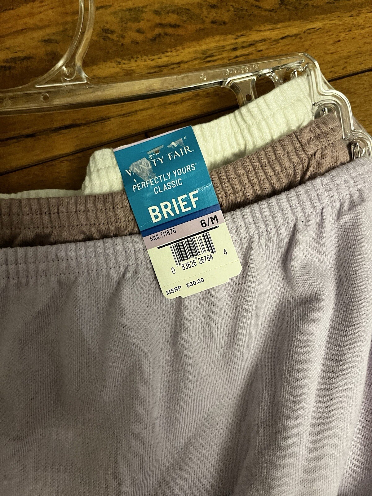 Vanity Fair 3 Pair Perfectly Yours Classi Cotton BRIEF 15320 Multi Size 6/Med