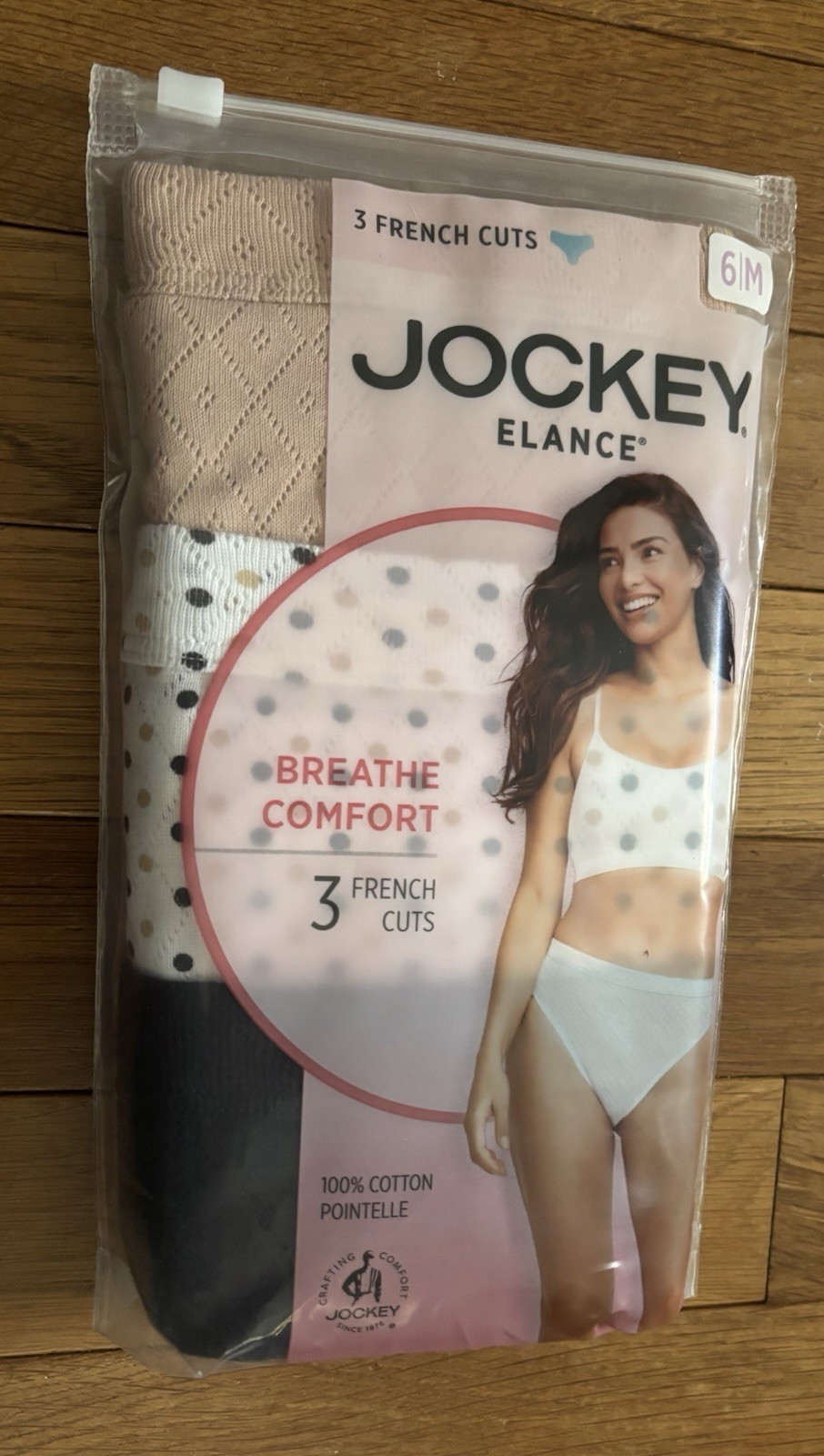 Women’s Size 6 or M Jockey 3-Pack Breathe Comfort French Cut Panty 100% Cotton
