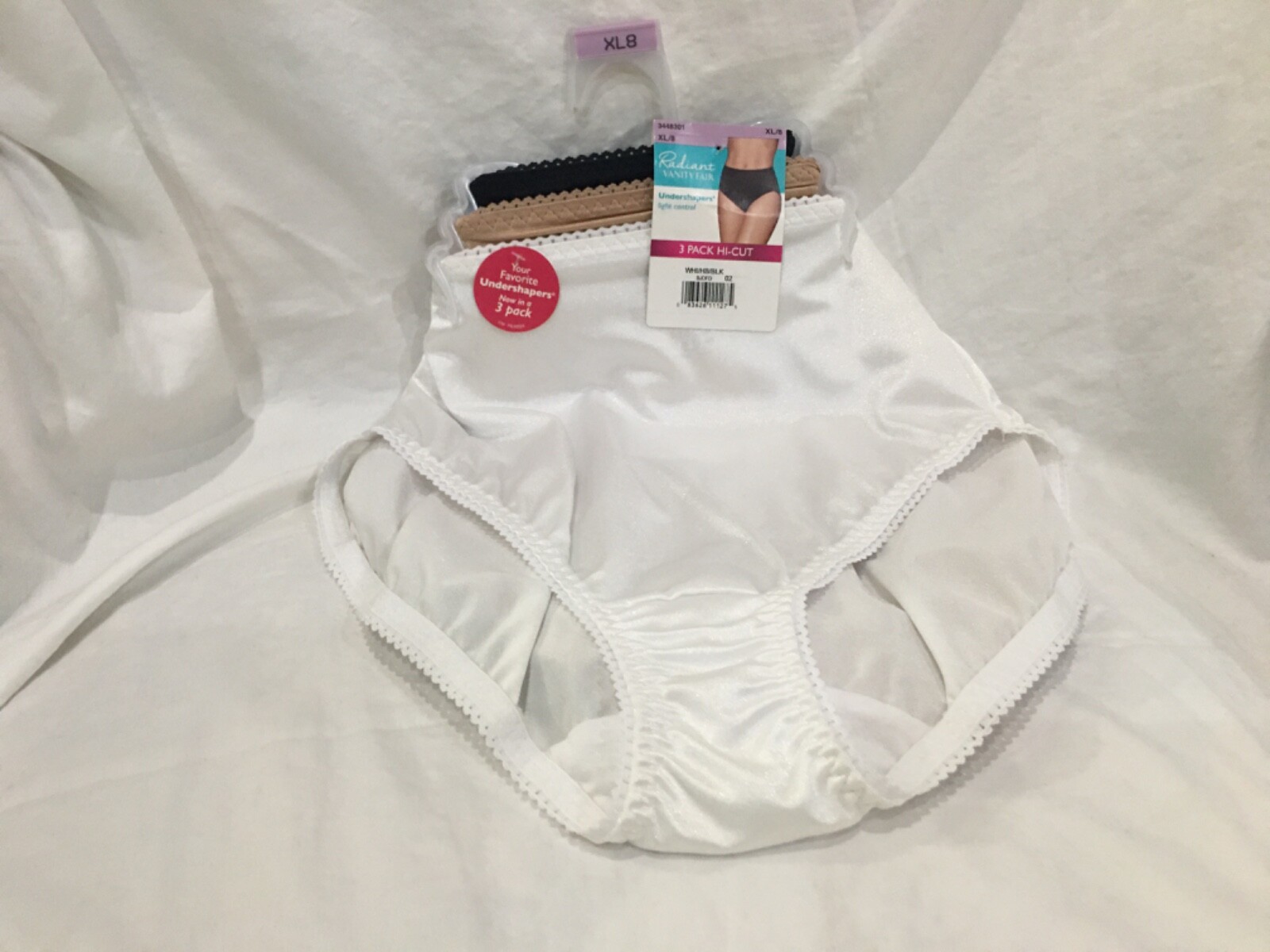 New Vanity Fair Radiant Undershapers PLUS Light Control Hi-Cut 3 Pk Women 4X,5X