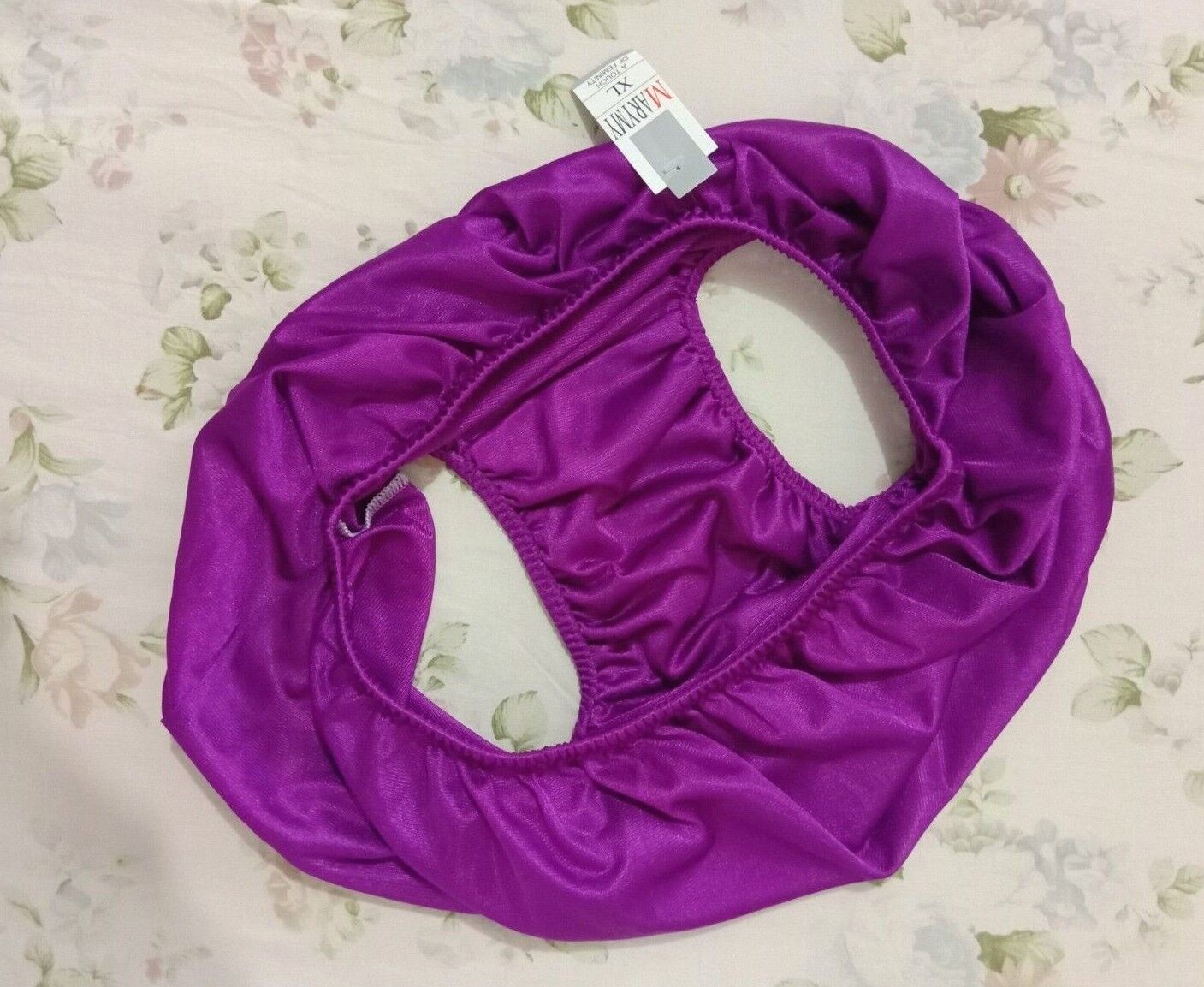 x3 Vintage Women Panties Nylon Silky Briefs Granny Style Underwear Knickers XL