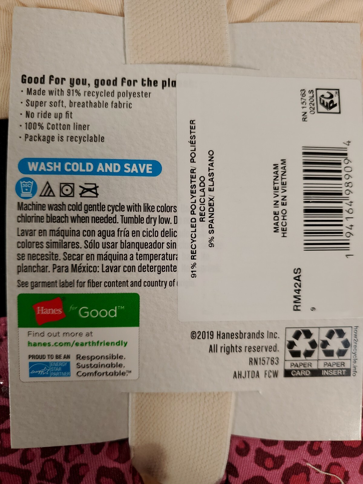 Hanes BIKINIS 2XL Recycled Microfiber 3-Pack Low Rise Tagless NEW