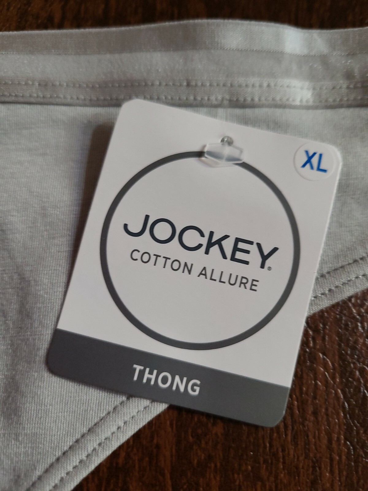 8/XL JOCKEY Cotton Allure Luxuriously Soft Cotton Grey SeXy String Thong ~ NWT