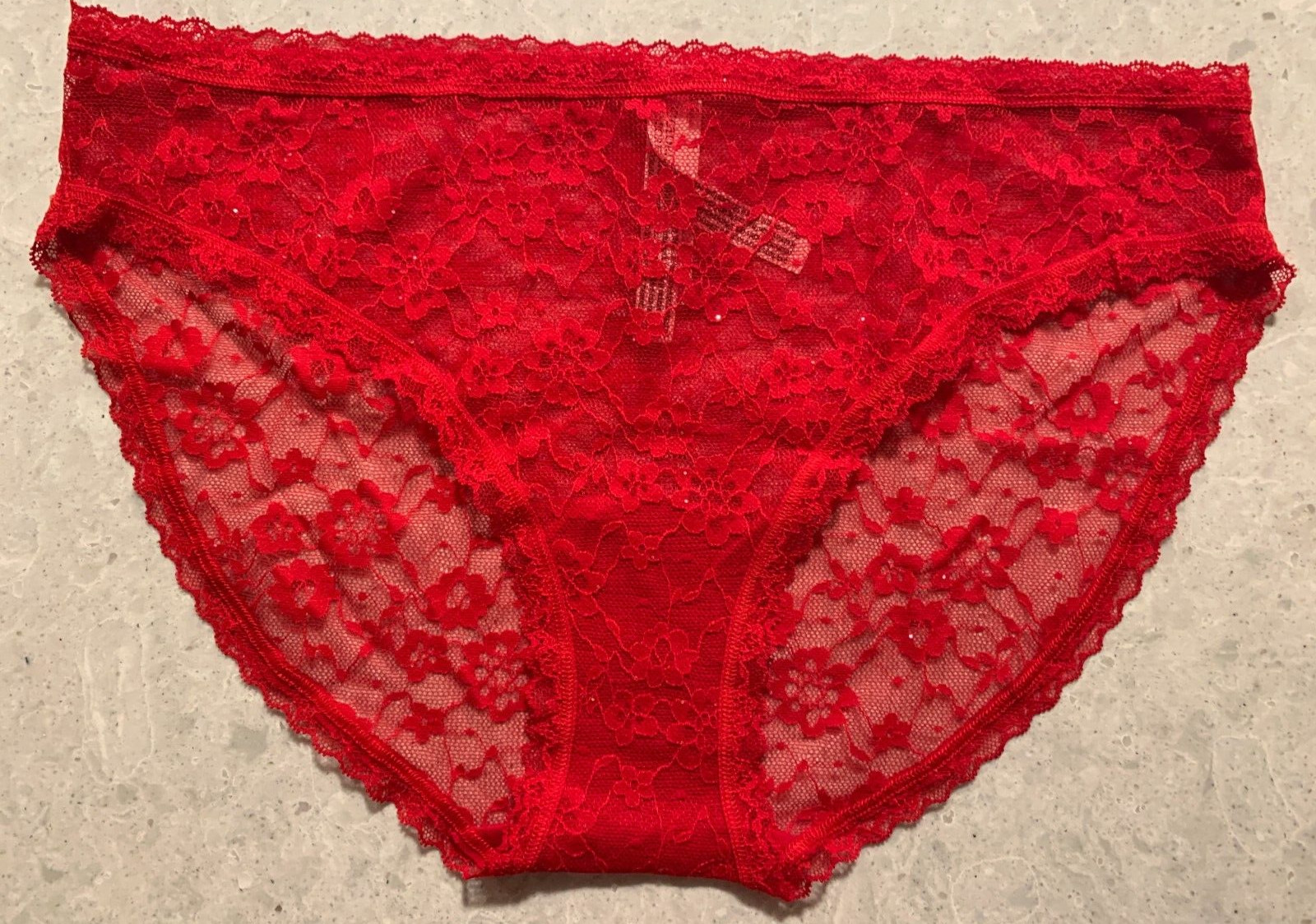 NWT Victoria’s Secret Sequin Posey Lacie Bikini Panty Red XL