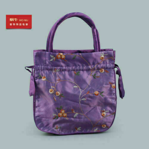 Wholesale Dawstring 200 pcs Chinese Handmade Silk Jewerly Pouches Purse Gift Bag