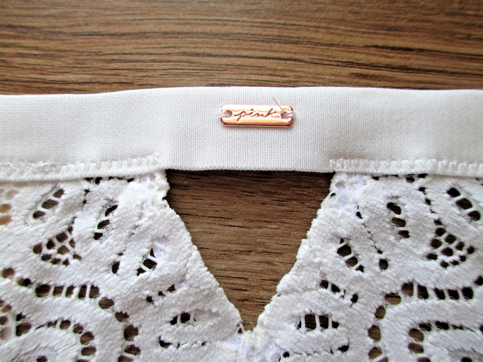 VICTORIA’S SECRET PINK String Bikini Panty VS Coconut White S M L XL Lace Back