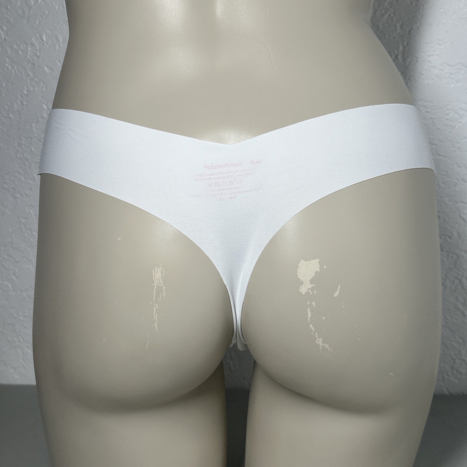 Commando White Bride Panties Size M/L Marital Panty Light Sexy Cheeky